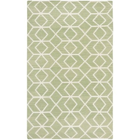 Safavieh 3 Ft. X 5 Ft. Small Rectangle Contemporary Dhurries- Sage And Ivory- Flatweave Rug DHU560B-3